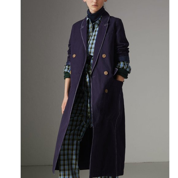Burberry Jackets & Blazers - NWT Burberry Topstitched Double-breasted Coat